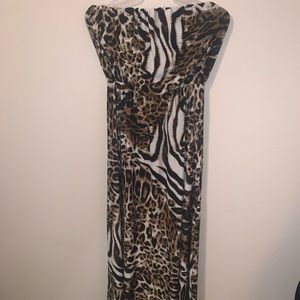 Animal print maxi dress